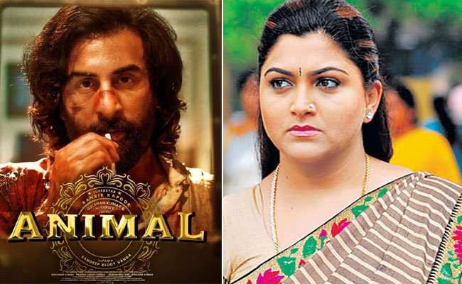 Actress Khushboo Sundar comments Animal movie