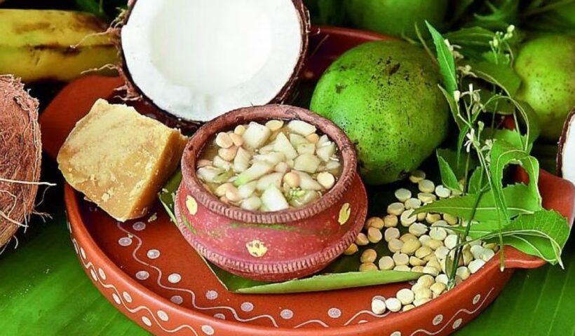 Neem and jaggery on Ugadi