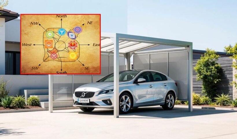 According to Vastu Shastra, suitable directions for parking vehicle