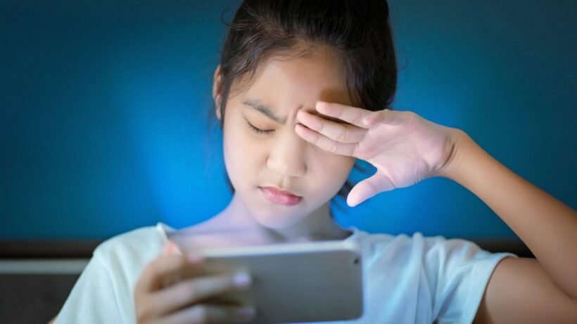 Vision impairment, myopia disease detected in children due to mobile phone use