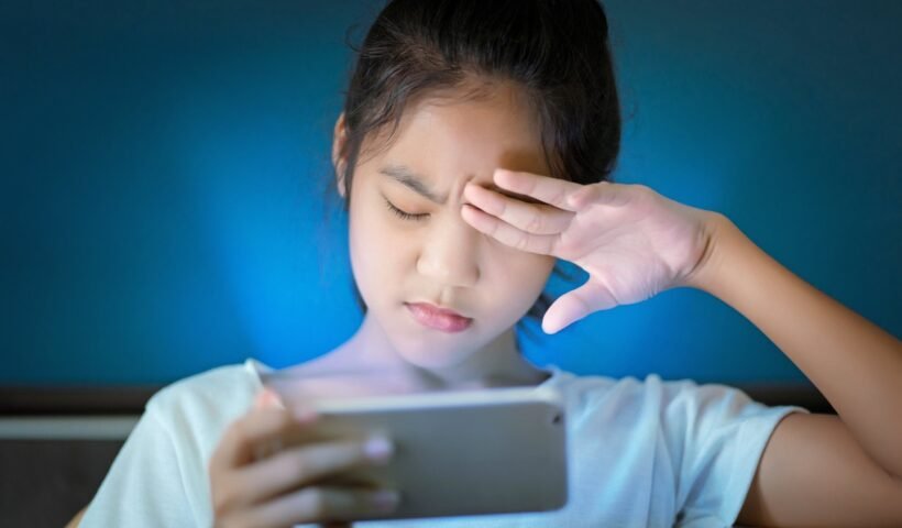 Vision impairment, myopia disease detected in children due to mobile phone use
