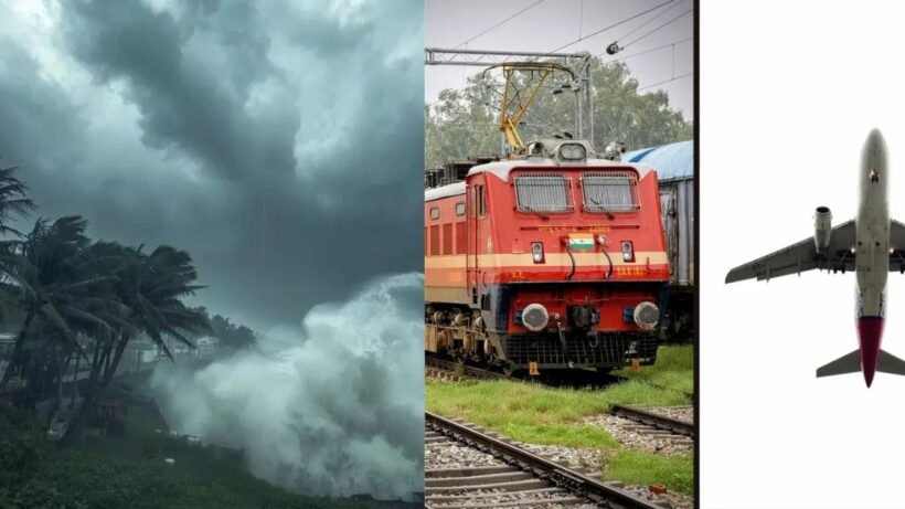 Cyclone Monta effect trains, flights cancelled