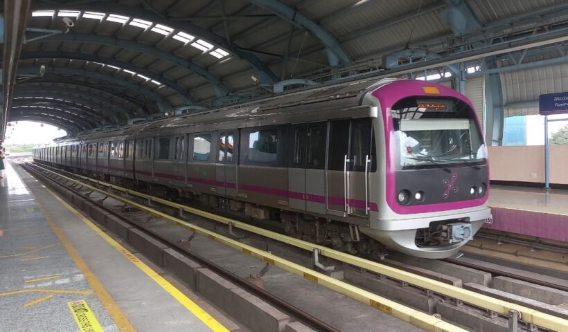 Namma Metro Bangalore train exterior - 5 percent ticket fare hike from February 9 2026 - BMRCL price increase news