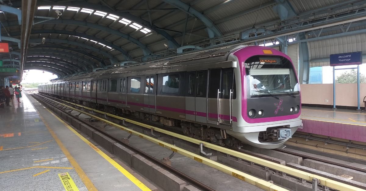Namma Metro Bangalore train exterior - 5 percent ticket fare hike from February 9 2026 - BMRCL price increase news